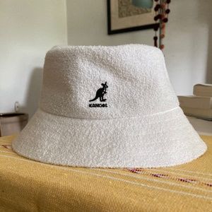 Kangol white terry bucket hat, women’s size small